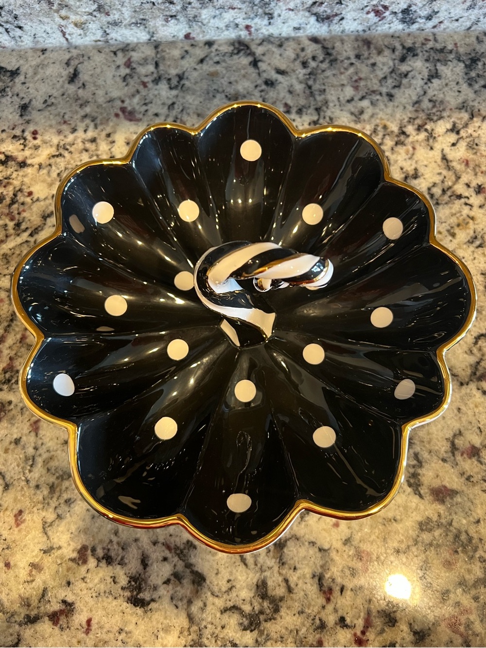 MacKenzie-Childs Vintage Black and White Stemmed Bowl 10." Retired and Rare! - Picture 4 of 10